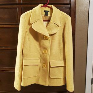 Frenchi Yellow Wool Blend Jacket